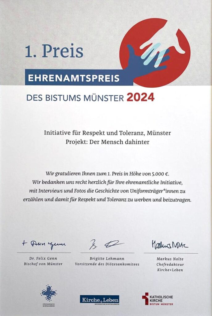 Der Mensch dahinter - 1. Platz Ehrenamtspreis 2024 des Bistums Münster